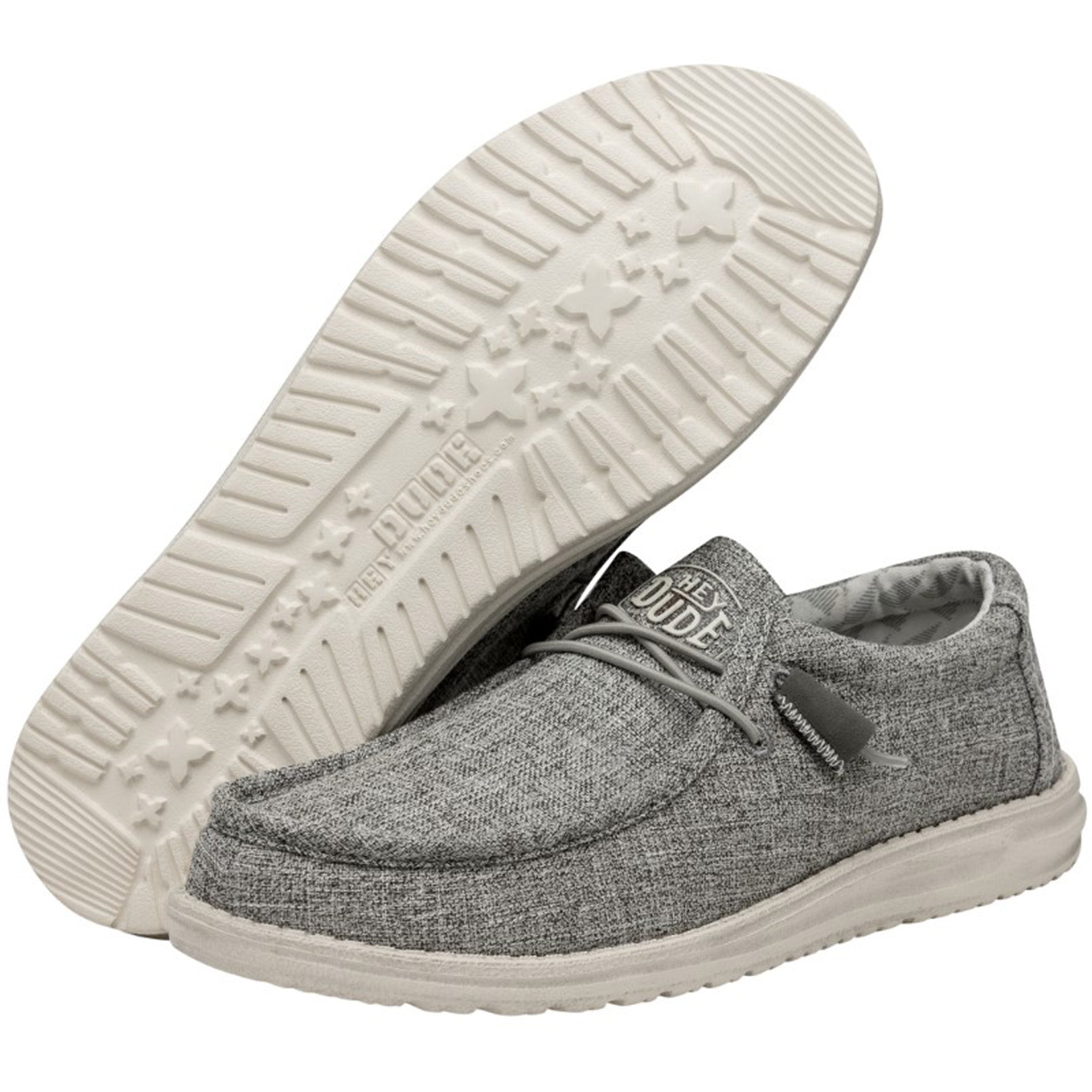 HEY DUDE Wally Blend Linen Iron Shoes NWT Men’s Size 8 Grey/Faded Denim Hey Dude Wally Linen Iron - Main Street Boutique main image 3