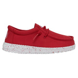 Hey Dude Wally Youth Slub Canvas Red