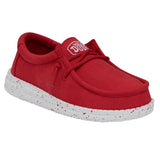 Hey Dude Wally Youth Slub Canvas Red