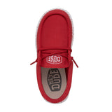 Hey Dude Wally Youth Slub Canvas Red