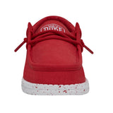 Hey Dude Wally Youth Slub Canvas Red