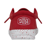 Hey Dude Wally Youth Slub Canvas Red