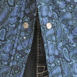 Rock & Roll Cowboy Kids Blue Paisley Long Sleeve Shirt