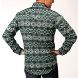 Roper Men's Slate Aztec Print Long Sleeve Shirt