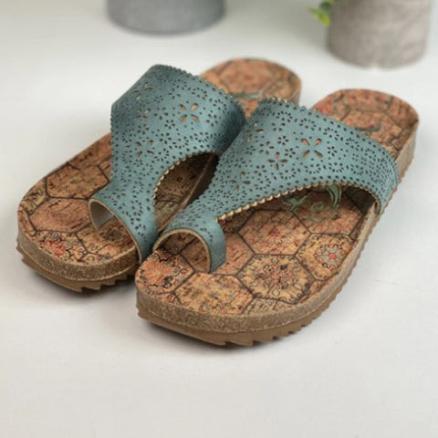 Turquoise Floral Rory Sandals