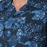 Wrangler Coconut Cowboy Blue Short Sleeve Button Down Shirt