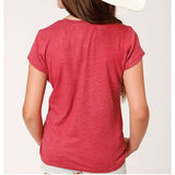 Roper Girls Red with Blue Horses Tee