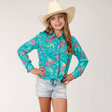 Roper Girl's Aztec Tropical Shirt