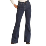 Rock & Roll Cowgirl Striped High Rise Trouser Jeans