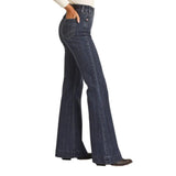 Rock & Roll Cowgirl Striped High Rise Trouser Jeans