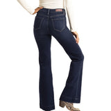 Rock & Roll Cowgirl Night Blue High Rise Trouser Jeans