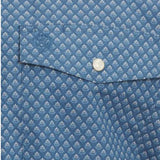 Wrangler Men's Teal/Flower Print Long Sleeve Snap Shirt