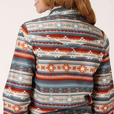 Roper Girls Grey Haze Multi Aztec Shirt