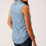 Karman Denim Embroidery Tank