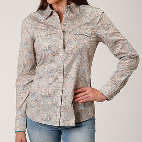 Roper Women's Dot Paisley Print Shirt