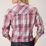 Roper Women's Red & White Plaid Shirt