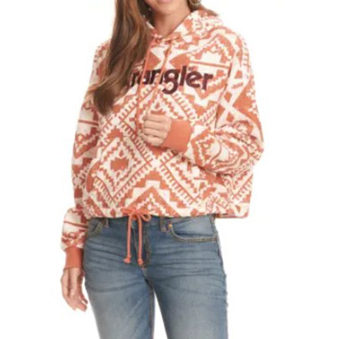 Wrangler Women's Orange & White Logo Sweatshirt