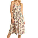 Rock & Roll Cowgirl Summer Print Button Down Tank Dress