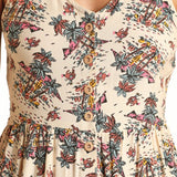 Rock & Roll Cowgirl Summer Print Button Down Tank Dress