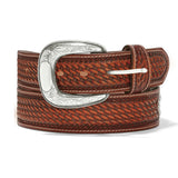 Brighton Men's Tan Rivet Wrangler Belt