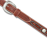 Brighton Men's Tan Rivet Wrangler Belt