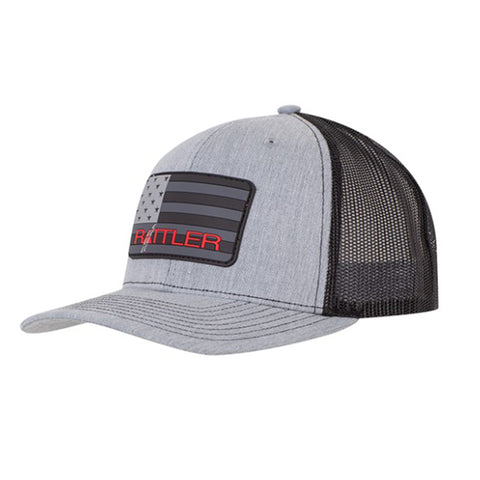 Rattler Grey & Black American Flag Cap