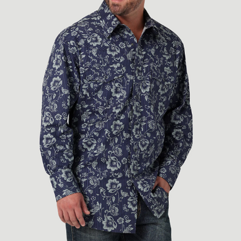Wrangler Men's Navy Floral Shirt