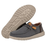 Hey Dude Women's Wendy Washed Canvas Charcoal Shoes