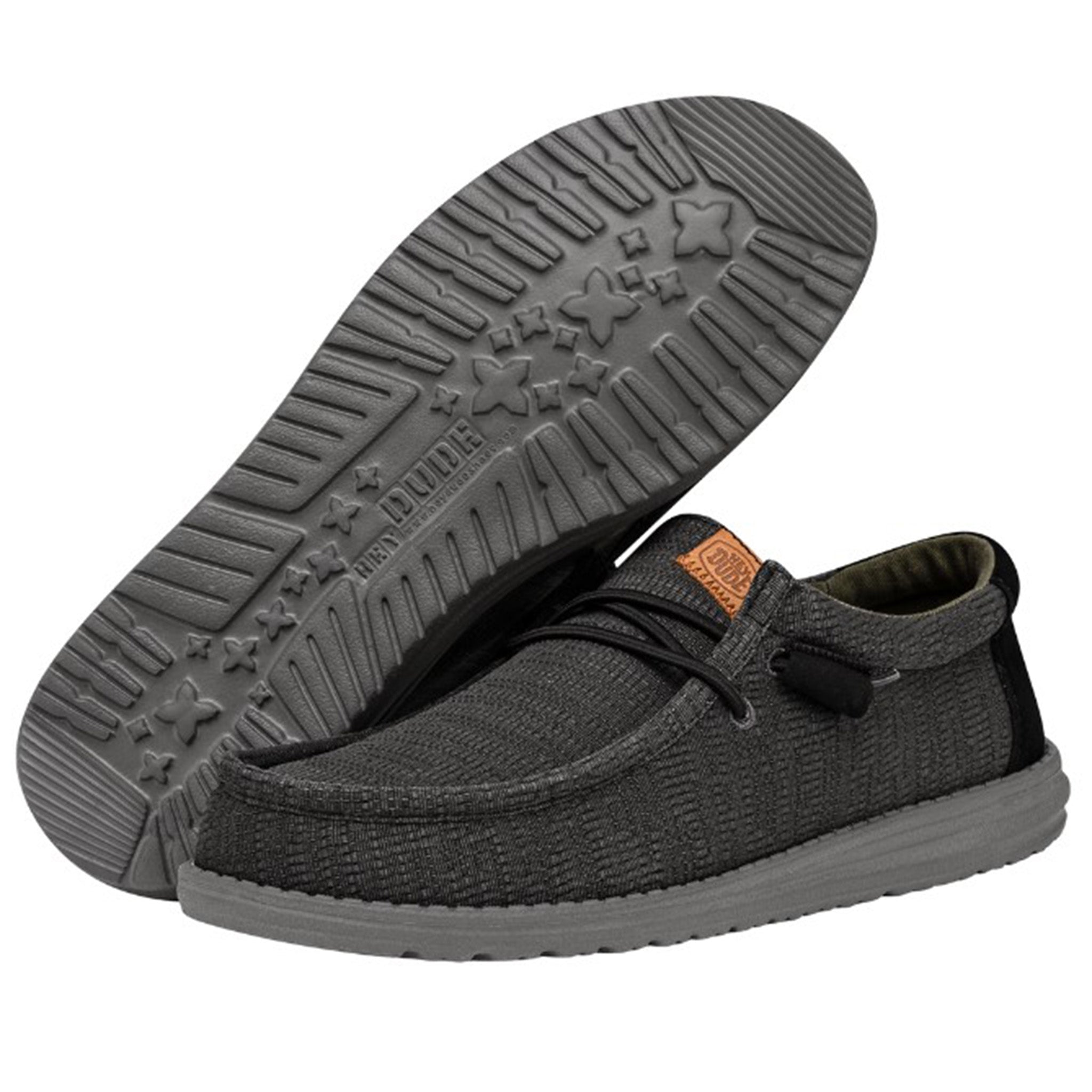 Hey Dude Men's Wally Grid Black Shoes – Western Edge, Ltd.