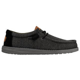 Hey Dude Men's Wally Grid Black Shoes