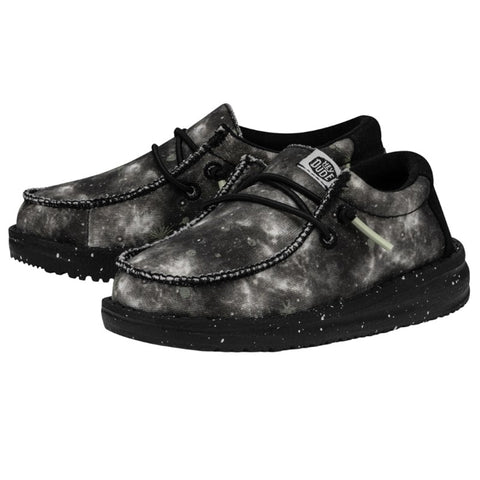 Hey Dude Wally Toddler Galaxy Black/Multi Glow Shoes