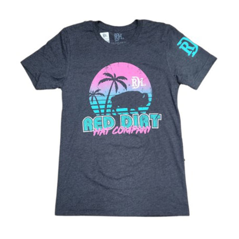 Red Dirt Unisex Miami Vice Dark Heather Grey T-Shirt
