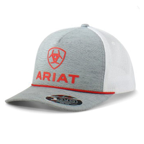 Ariat Red Rope Grey & White Red Cap