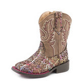 Roper Girl's Southwest Glitter Western Boots