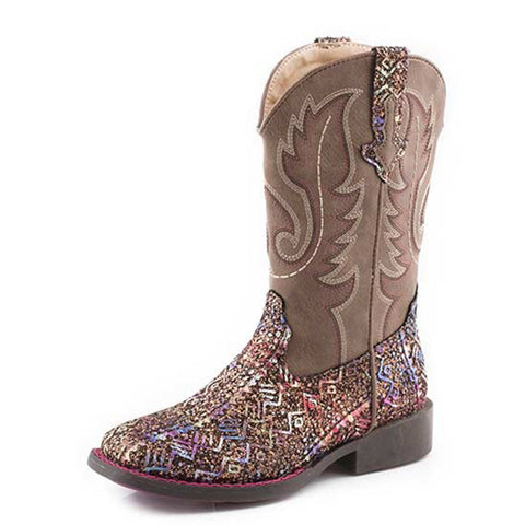 Roper Girl's Southwest Glitter Western Boots