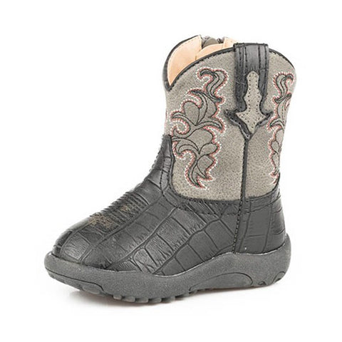 Roper Infant Black Croc Boots