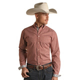 Panhandle Slim Men's Burnt Orange Print Shirt