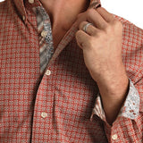 Panhandle Slim Men's Burnt Orange Print Shirt
