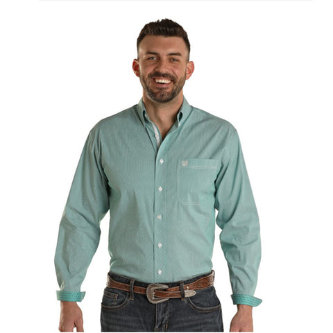 Panhandle Slim Men's Solid Turquoise Shirt