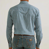 Wrangler Men's 20X Competition Teal/Brown Shirt