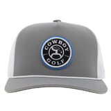 Hooey Cowboy Golf Grey & White Cap