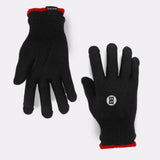 Large/Xlarge Bex black roping gloves. They have a white Bex logo on the top of the hand and a red strip at the bottom.