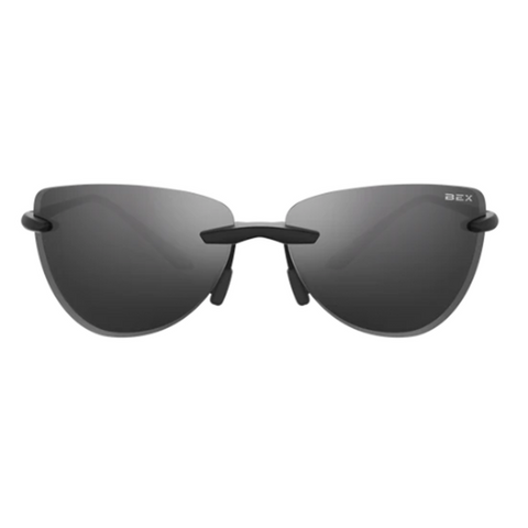 Bex Austyn Sunglasses. They have a black frame with gray lenses.