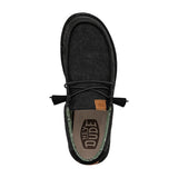 Hey Dude Men's Wally Wash Canvas Black