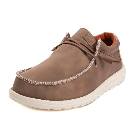Hey Dude Men's Wally Fabricated Leather Tan