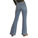 Rock & Roll Women's Vintage Blue Highrise Trouser