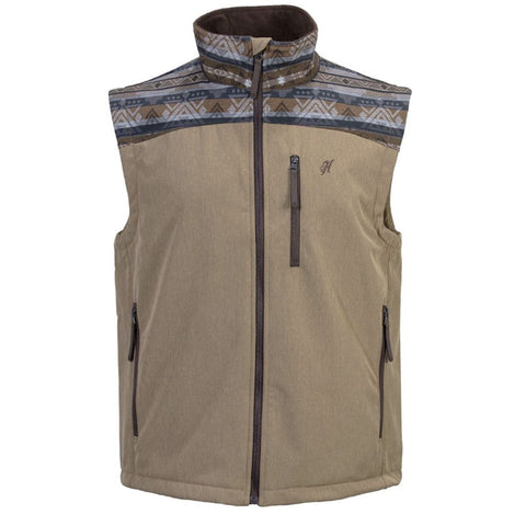 Hooey Men's Tan/Brown Aztec Vest