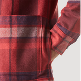 Unisex Wrangler Sherpa Lined Flannel Hooded Shacket