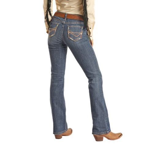 Panhandle Women's Petal Stitch Emb Jean