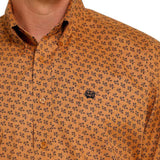 Cinch Men's Brown Floral Print Shirt